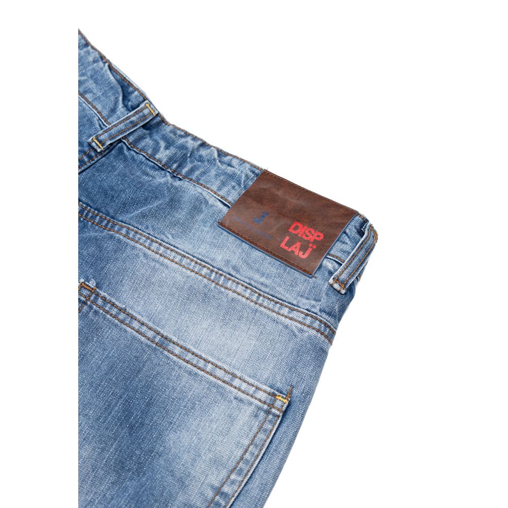 Displaj Blue Cotton Relaxed Fit Jeans - Luxe Nova