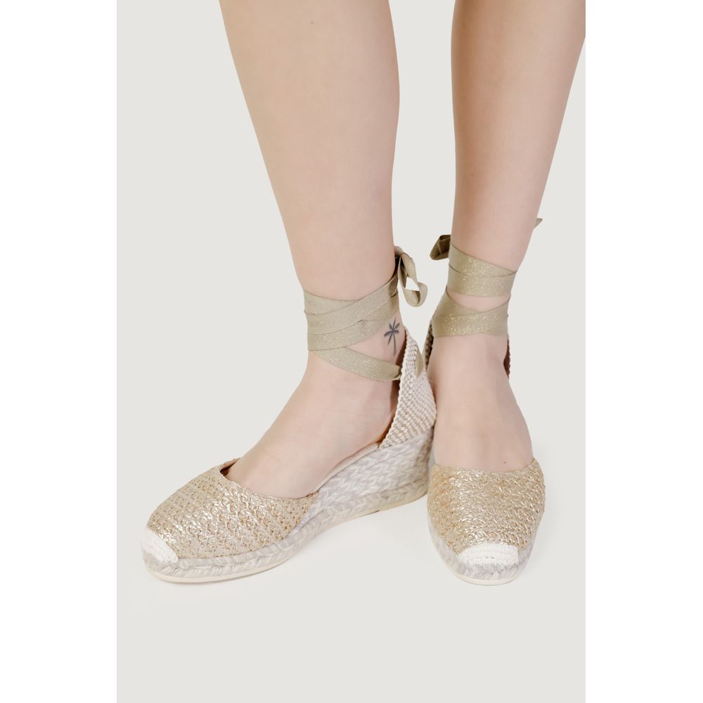 Espadrilles Gray Cotton High Heel Pumps