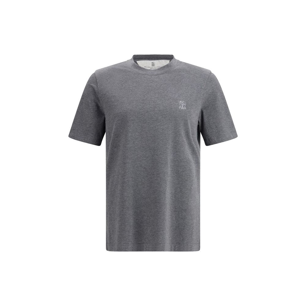 Brunello Cucinelli Gray Cotton T-Shirt - Luxe Nova