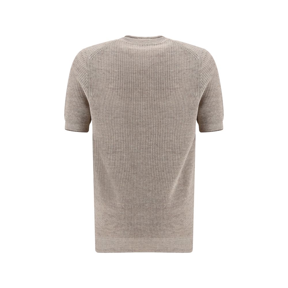 Brunello Cucinelli Beige Linen T-Shirt - Luxe Nova