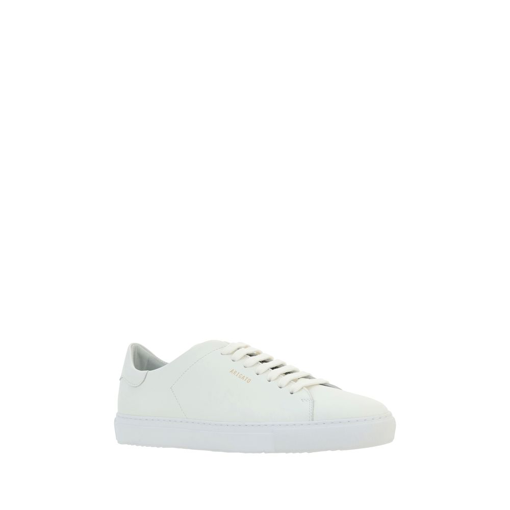 Axel Arigato White Calf Leather Bos Taurus Low Top Sneakers - Luxe Nova