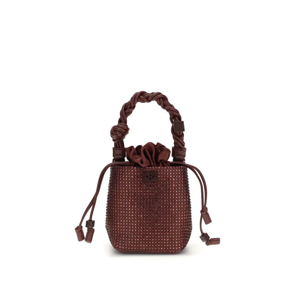 Ganni Bordeaux Recycled Polyester Handbag