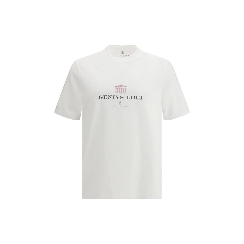 Brunello Cucinelli White Cotton T-Shirt - Luxe Nova