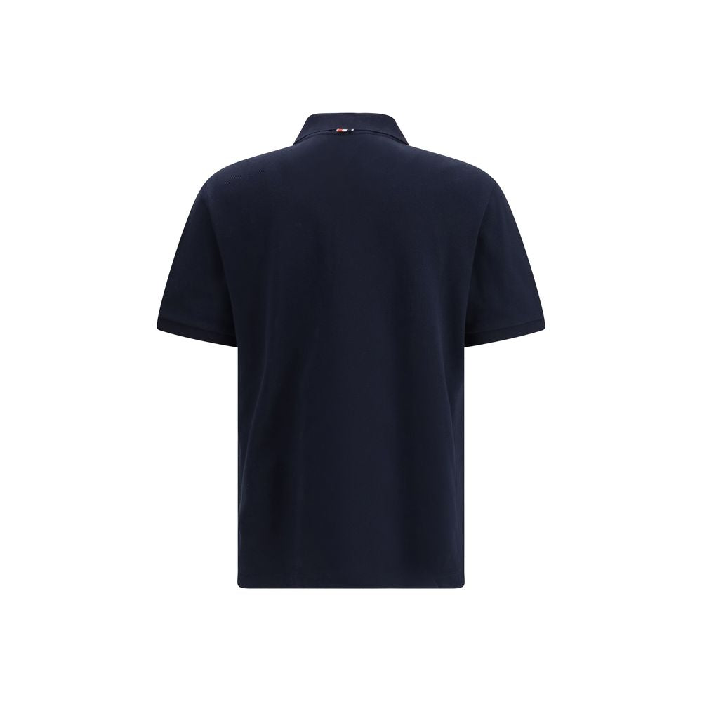 Thom Browne Blue Cotton Polo Shirt - Luxe Nova