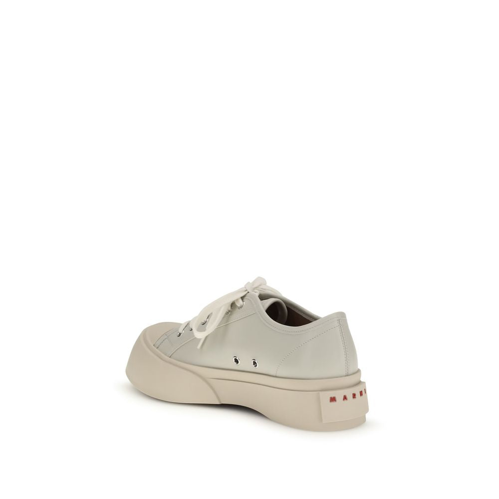 Marni White Napa Leather / Calf Bos Taurus Sneakers - Luxe Nova