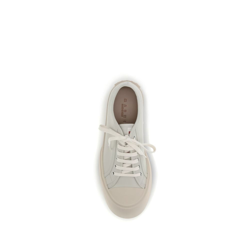 Marni White Napa Leather / Calf Bos Taurus Sneakers - Luxe Nova
