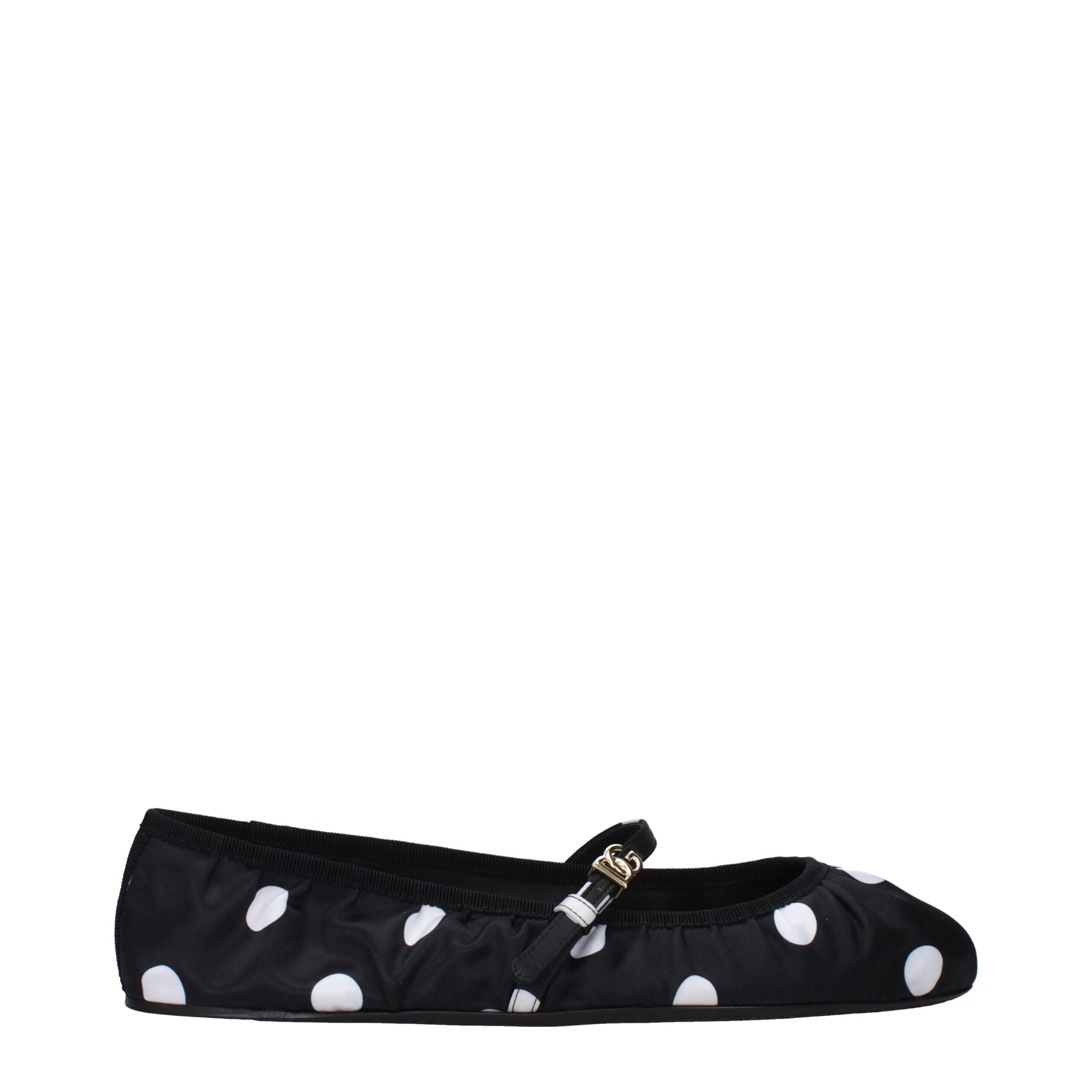 Dolce & Gabbana Black Fabric Ballet Flats - Luxe Nova