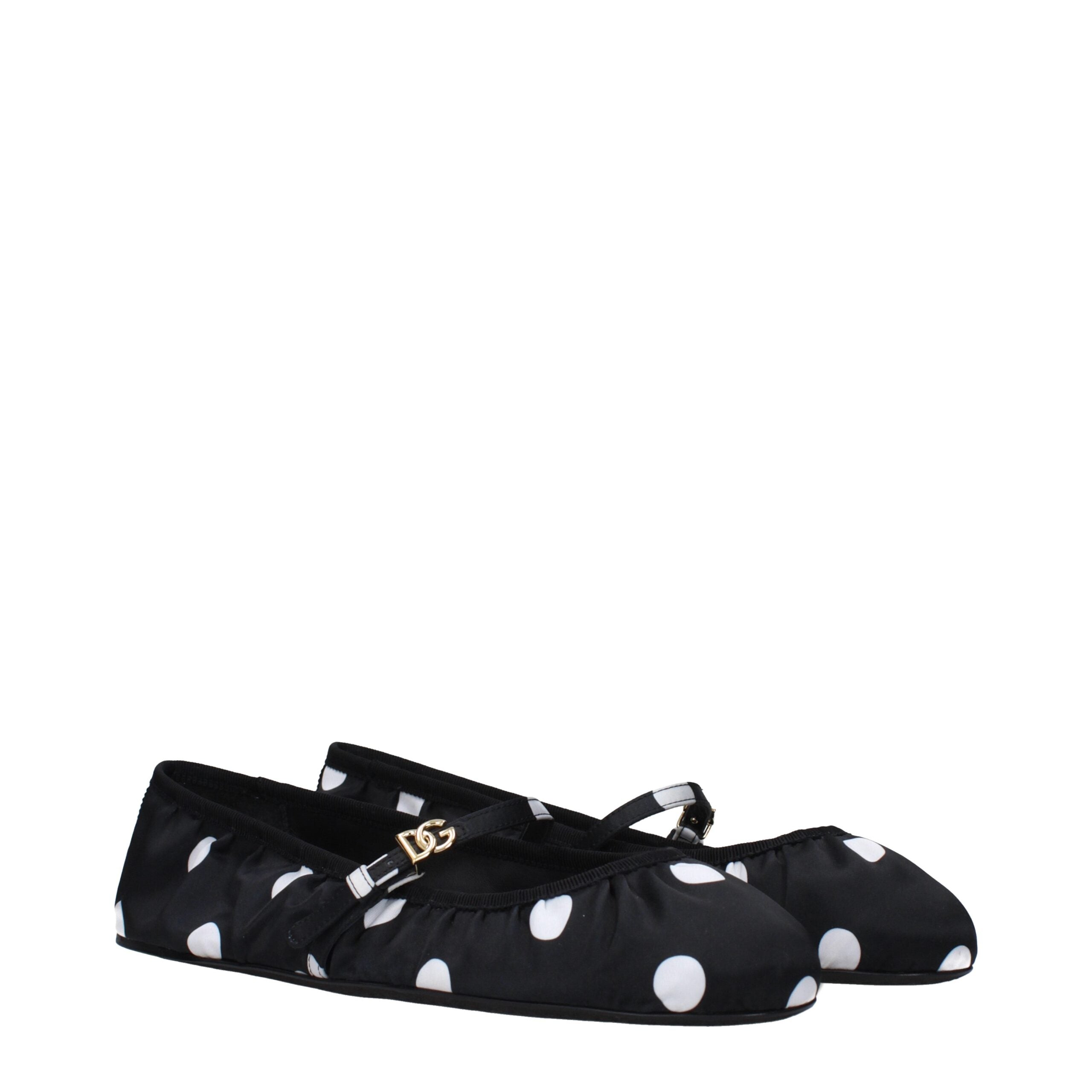 Dolce & Gabbana Black Fabric Ballet Flats - Luxe Nova