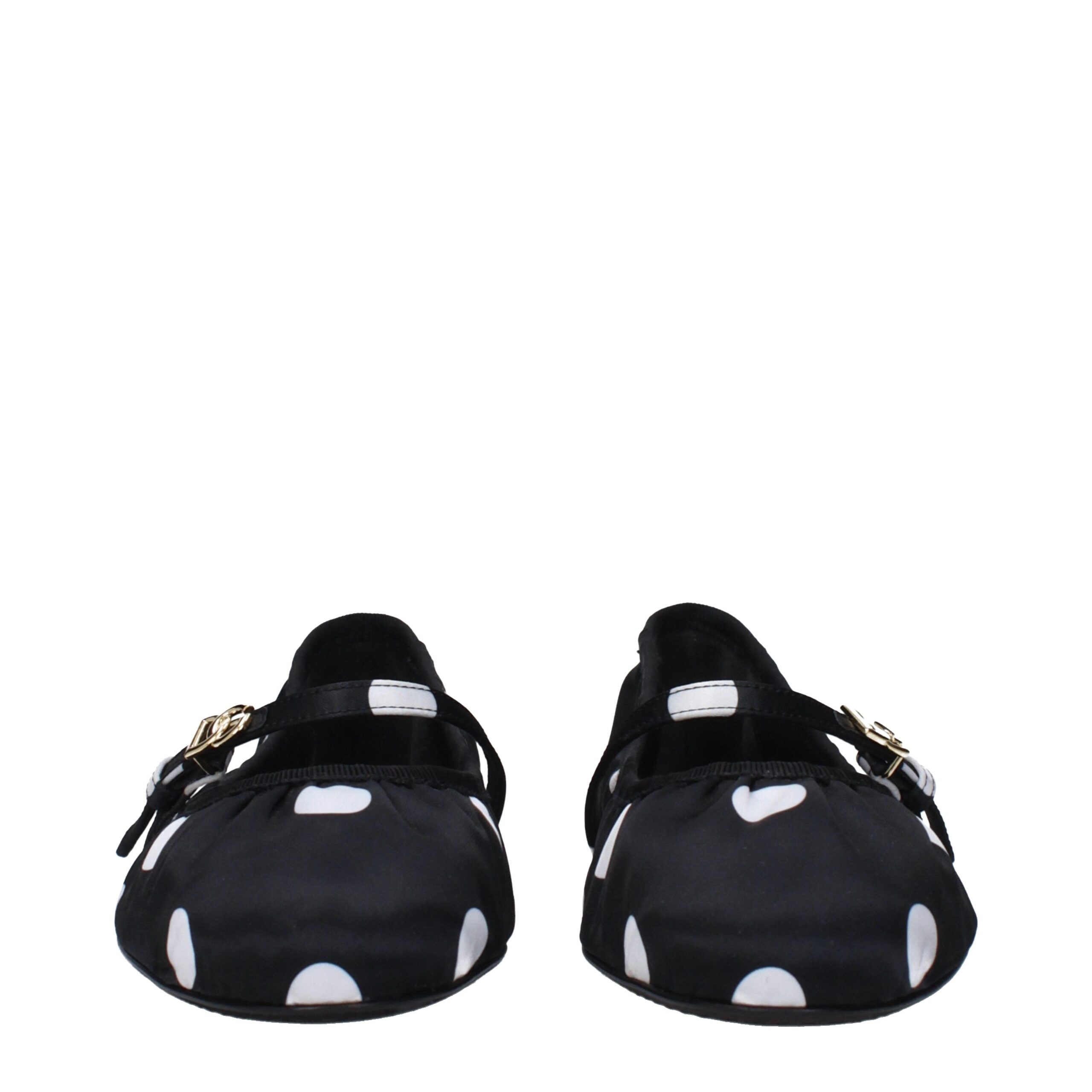 Dolce & Gabbana Black Fabric Ballet Flats - Luxe Nova