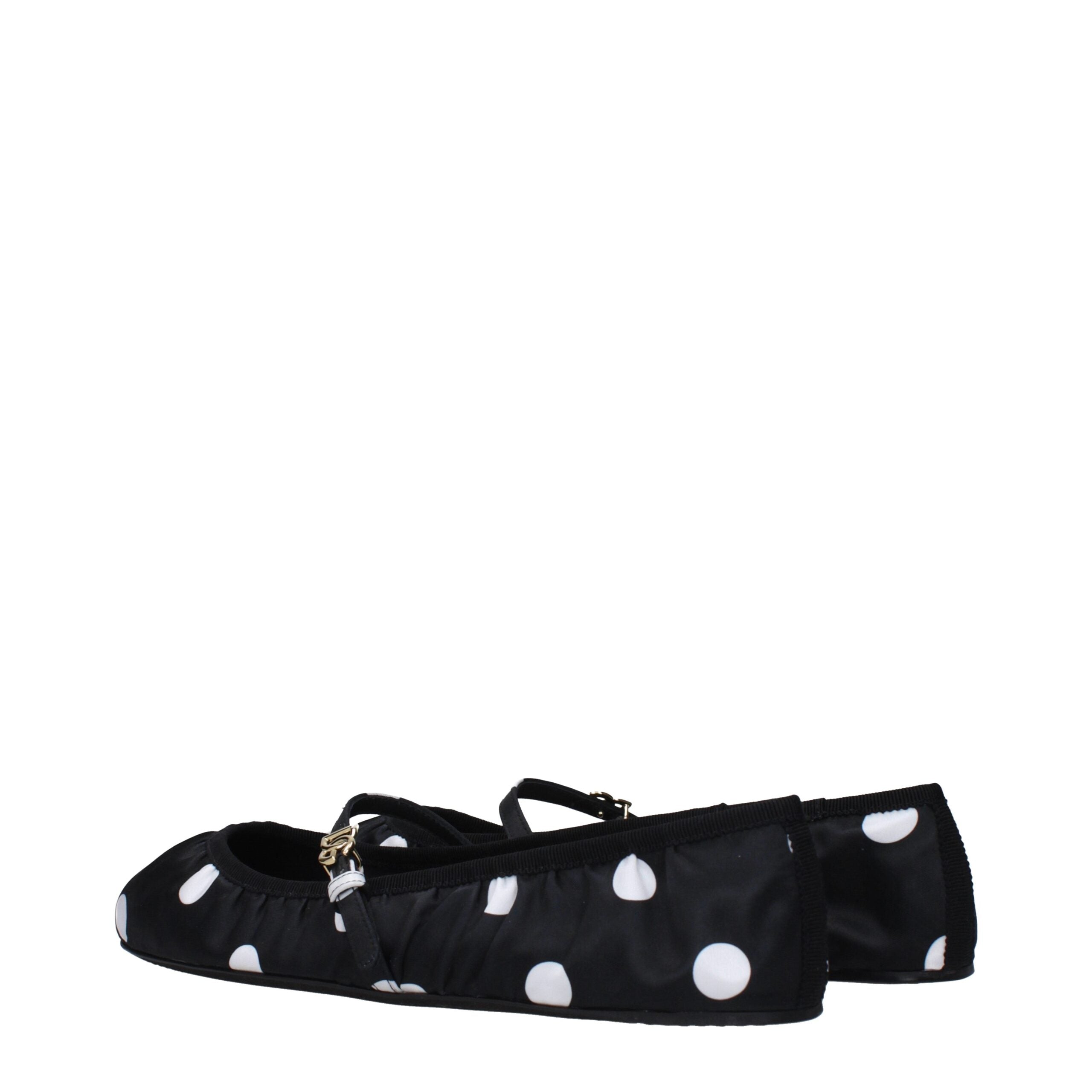 Dolce & Gabbana Black Fabric Ballet Flats - Luxe Nova