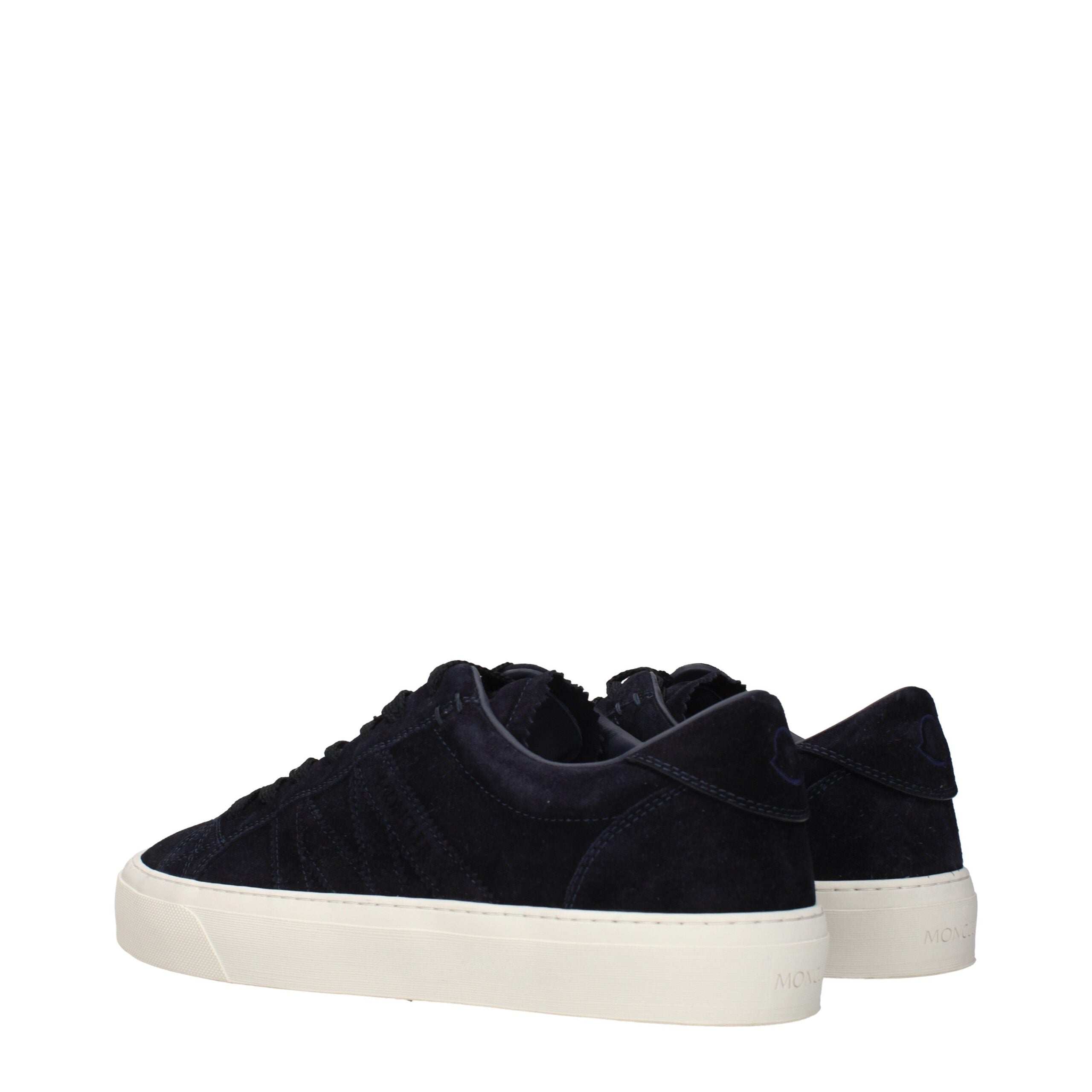 Moncler Blue Leather Low Top Sneakers