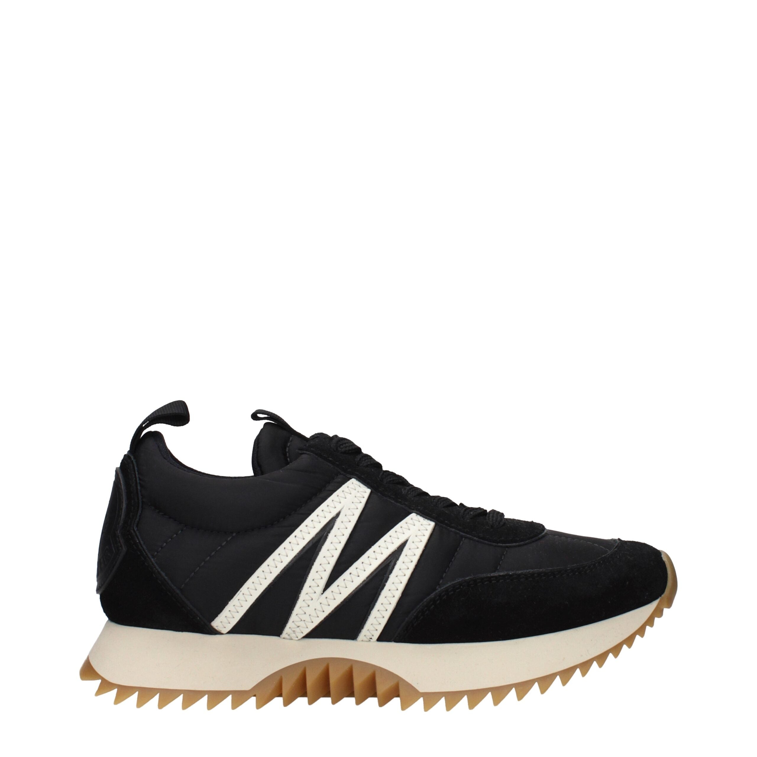 Moncler Black Fabric Low Top Sneakers