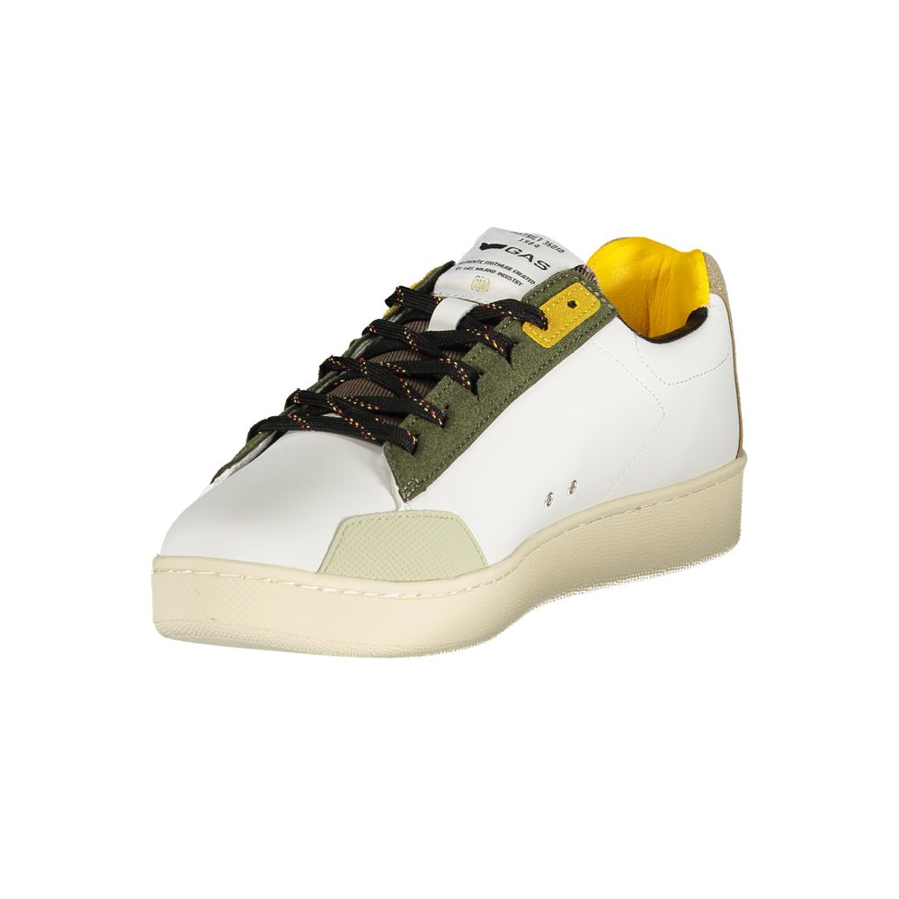 Gas White Polyester Men Sneaker - Luxe Nova