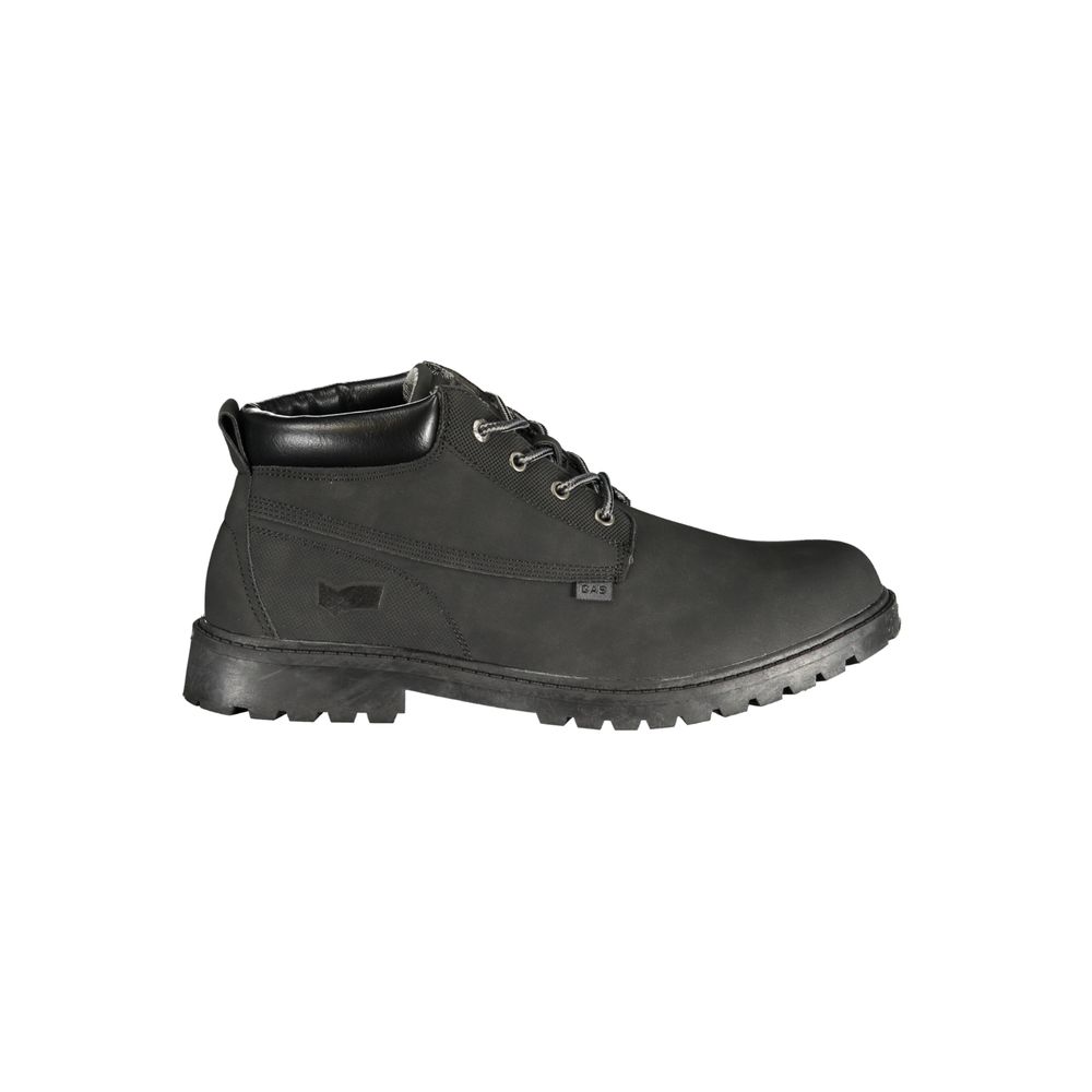 Gas Black Polyurethane Men Ankle Boot