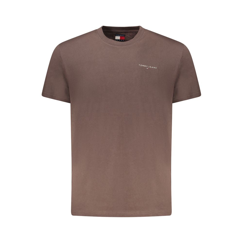 Tommy Hilfiger Brown Cotton Men's T-Shirt - Luxe Nova