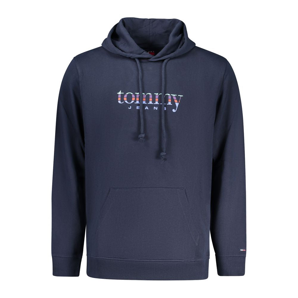 Tommy Hilfiger Blue Cotton Men Hoodie - Luxe Nova