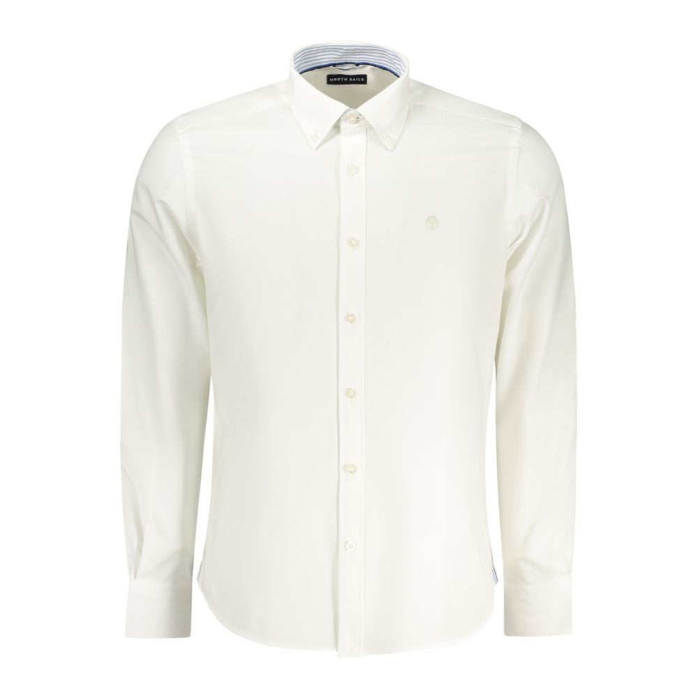 North Sails Bianco Cotton Men Shirt - Luxe Nova