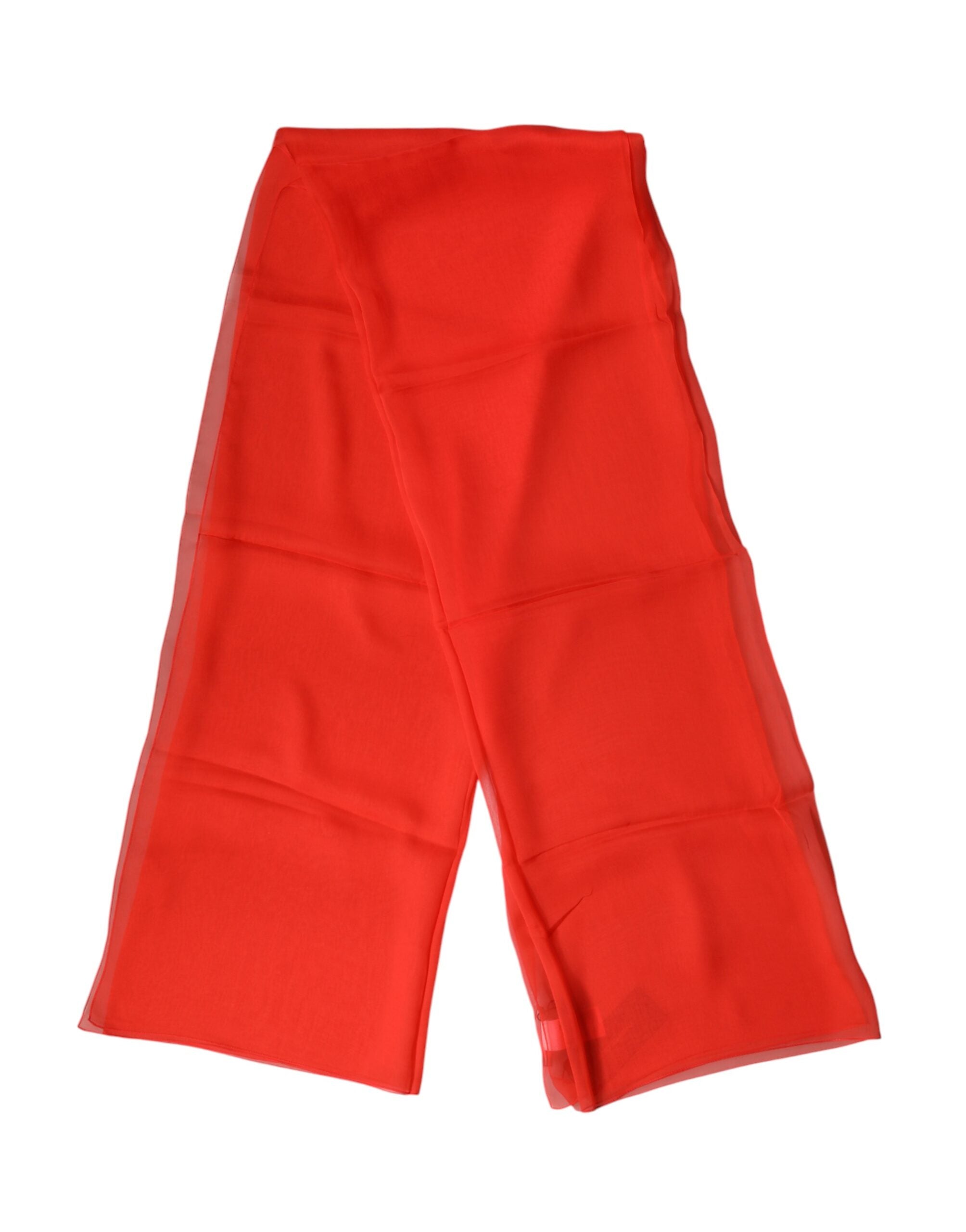Dolce & Gabbana Red Stole Silk Neck Wrap Shawl Scarf