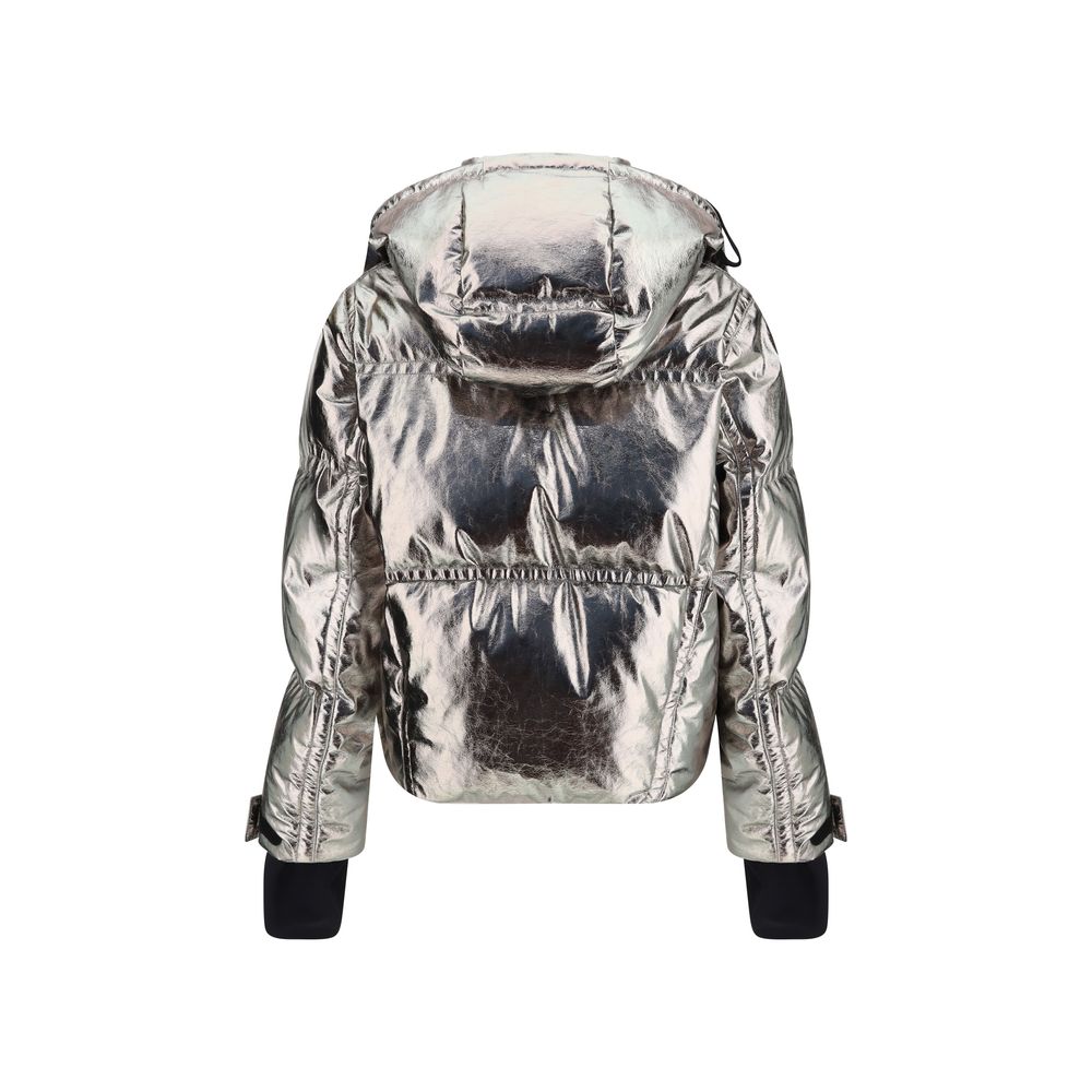 Moncler Grenoble Silver Polyester Coat