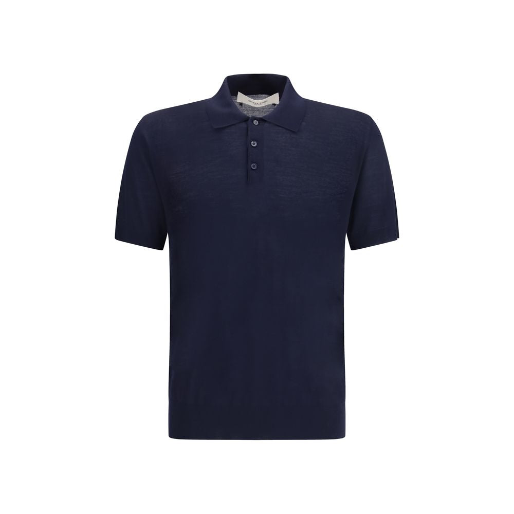 Golden Goose Blue Merino Wool Polo Shirt - Luxe Nova