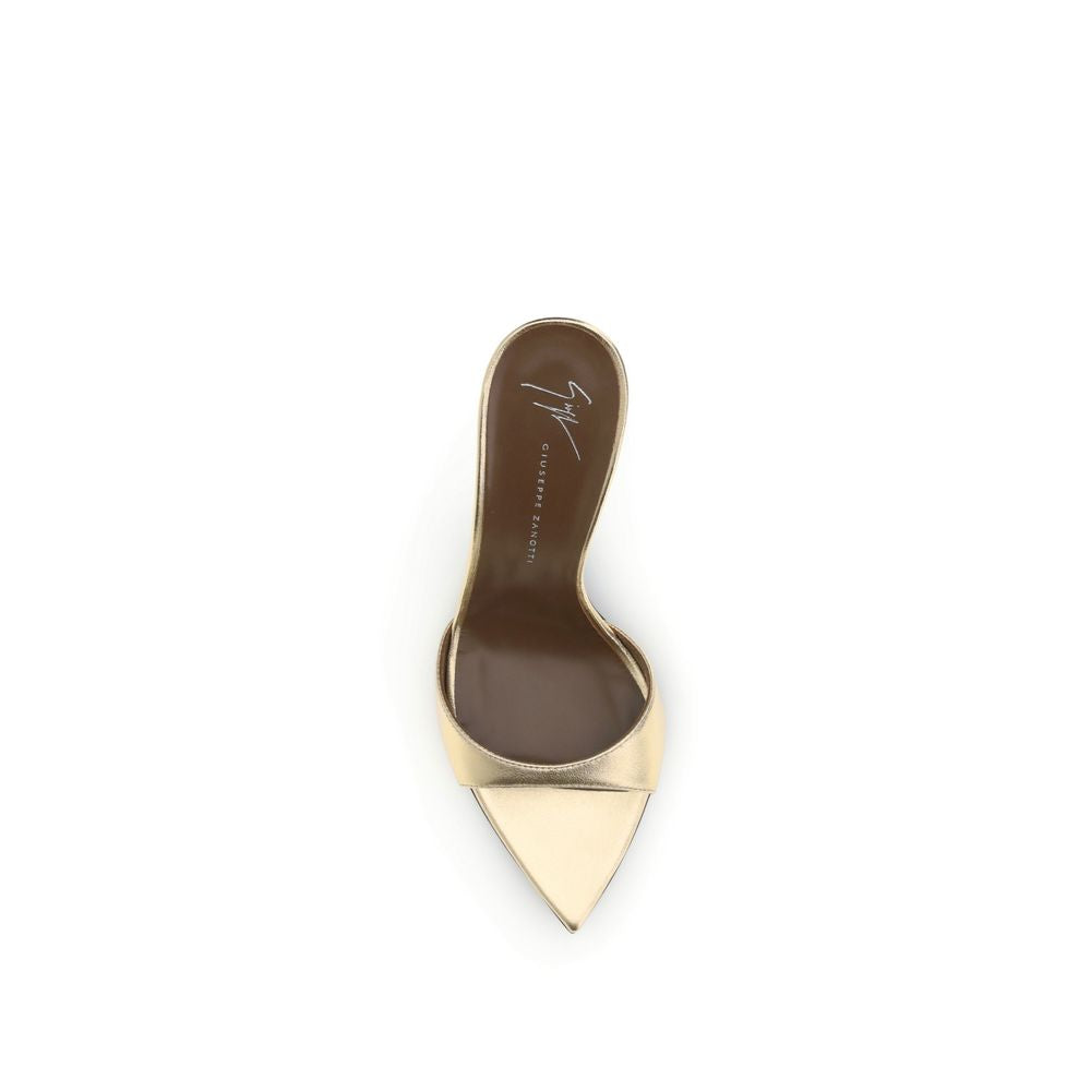 Giuseppe Zanotti Gold Leather Stiletto Heel Sandals - Luxe Nova
