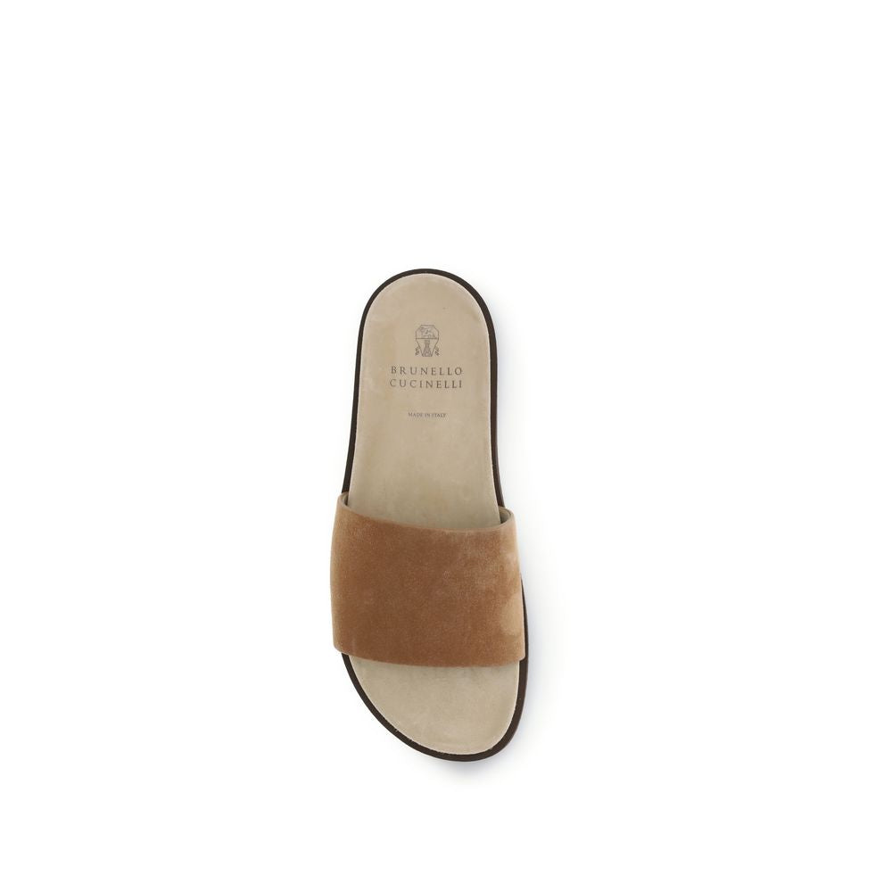 Brunello Cucinelli Beige Lamb Ovis Aries Aries Sandals - Luxe Nova