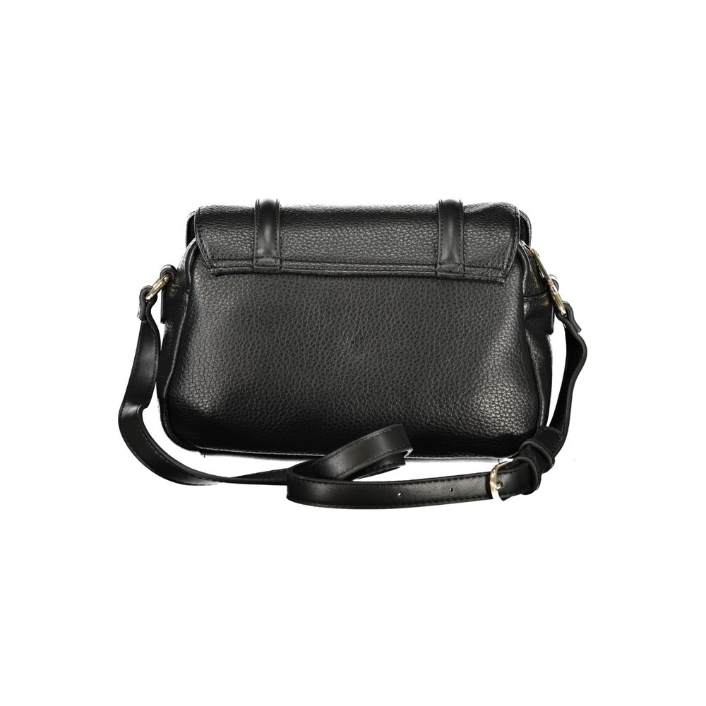 Mario Valentino Black Polyurethane Women Shoulder Bag - Luxe Nova