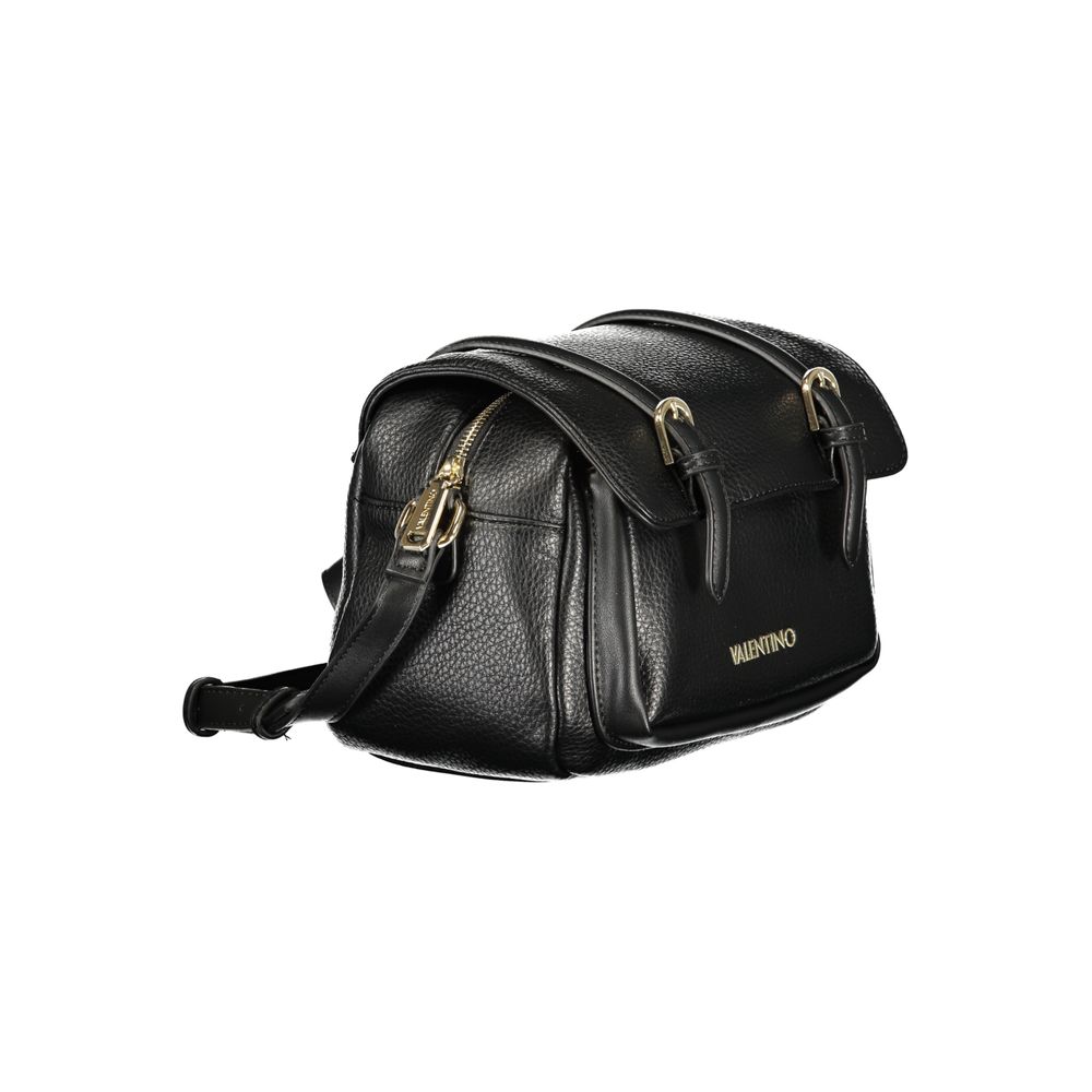 Mario Valentino Black Polyurethane Women Shoulder Bag - Luxe Nova