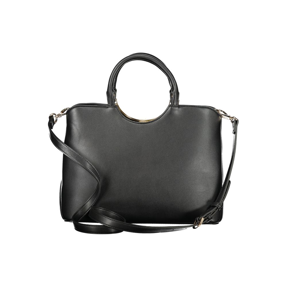Mario Valentino Black Polyurethane Women Handbag - Luxe Nova