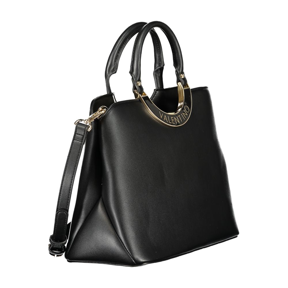 Mario Valentino Black Polyurethane Women Handbag - Luxe Nova