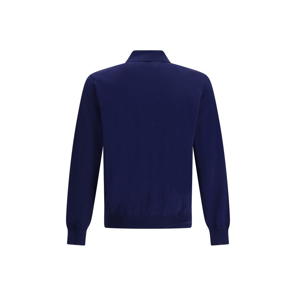 Tom Ford Blue Cotton Polo Shirt - Luxe Nova