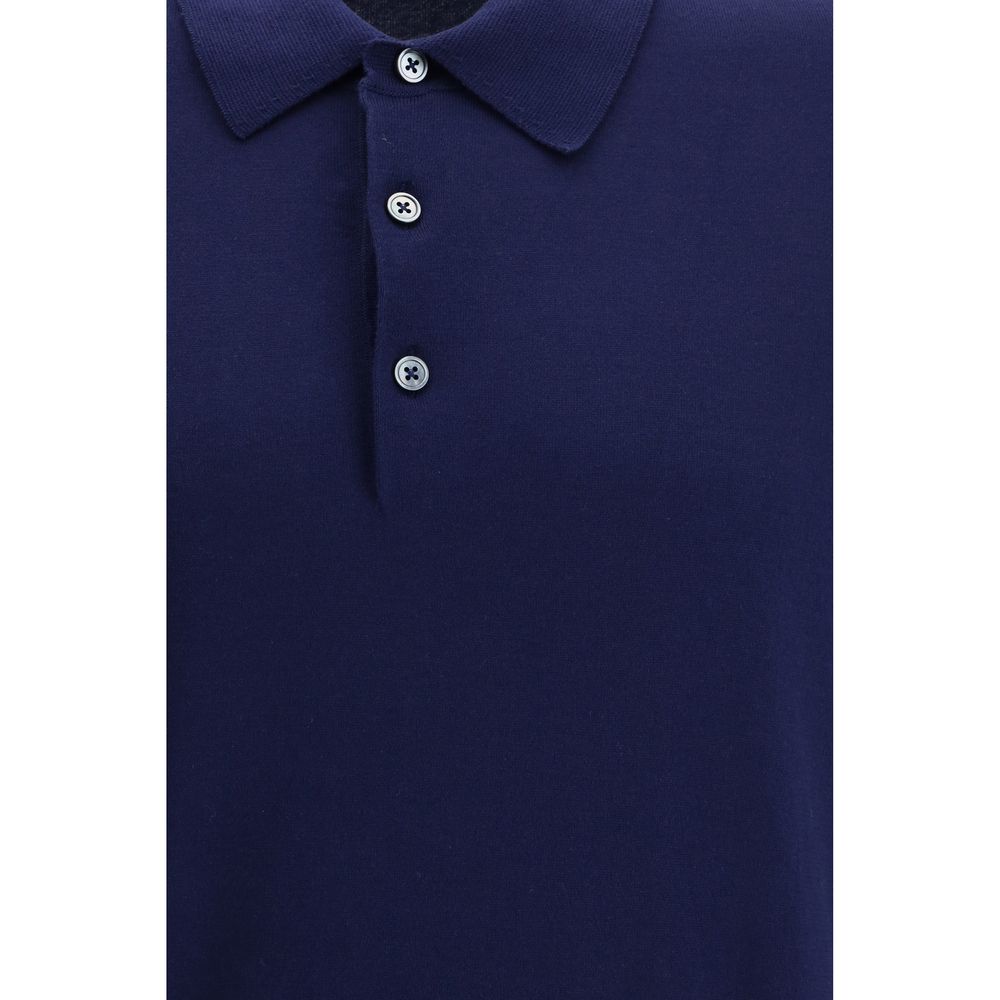 Tom Ford Blue Cotton Polo Shirt - Luxe Nova